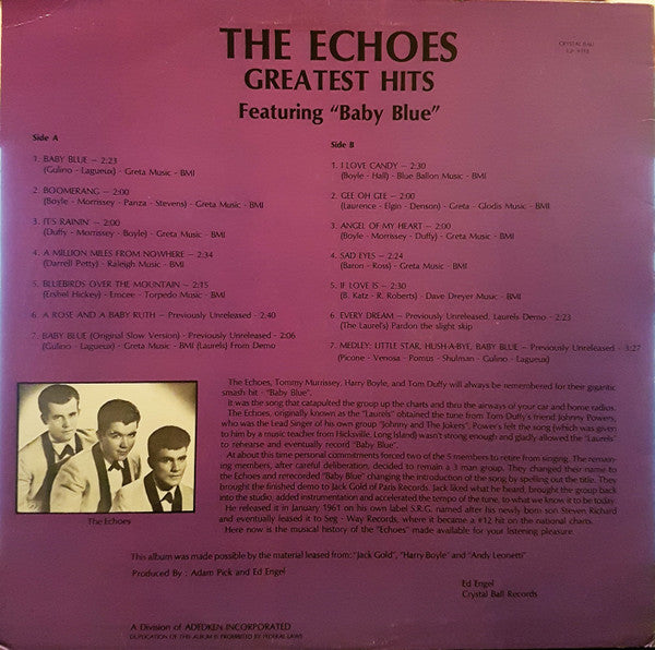 The Echoes (2) : Greatest Hits (LP, Album, Comp)