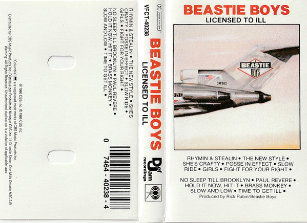 Beastie Boys : Licensed To Ill (Cass, Album, Cle)