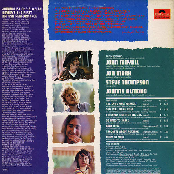 John Mayall : The Turning Point (LP, Album, RE)