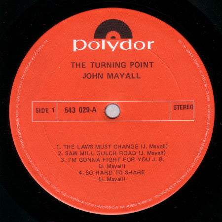 John Mayall : The Turning Point (LP, Album, RE)