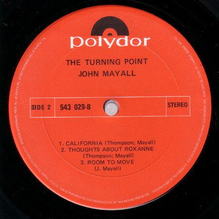 John Mayall : The Turning Point (LP, Album, RE)