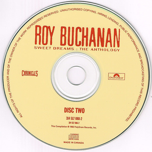 Roy Buchanan : Sweet Dreams: The Anthology (2xCD, Comp)