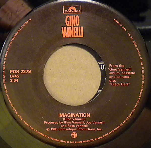 Gino Vannelli : Black Cars (7", Single)