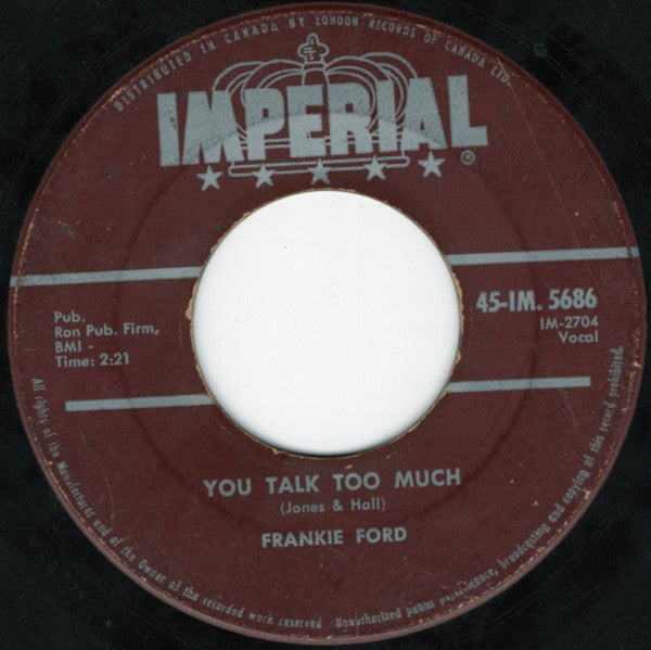 Frankie Ford : If You've Got Troubles / You Talk Too Much (7", Single)