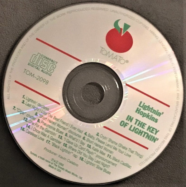 Lightnin' Hopkins : In The Key Of Lightnin' (CD)