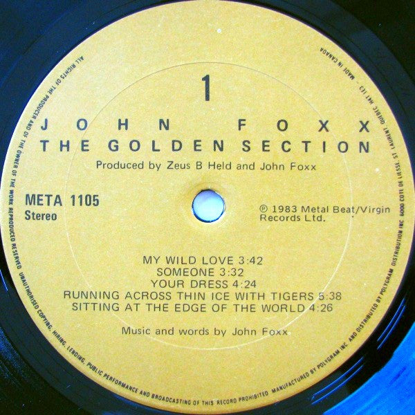 John Foxx : The Golden Section (LP, Album)
