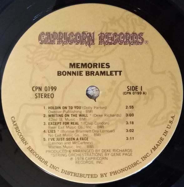 Bonnie Bramlett : Memories (LP, Album)