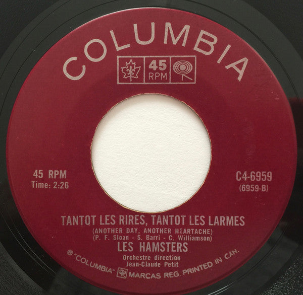 Les Hamsters : Quelque Part En Irlande / Tantôt Les Rires, Tantôt Les Larmes (Another Day, Another Heartache) (7", Single)