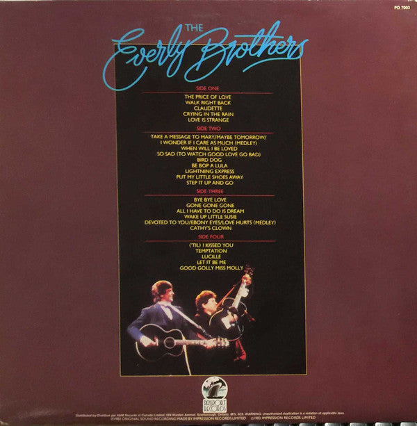 The Everly Brothers* : Reunion Concert (2xLP, Album, Gat)