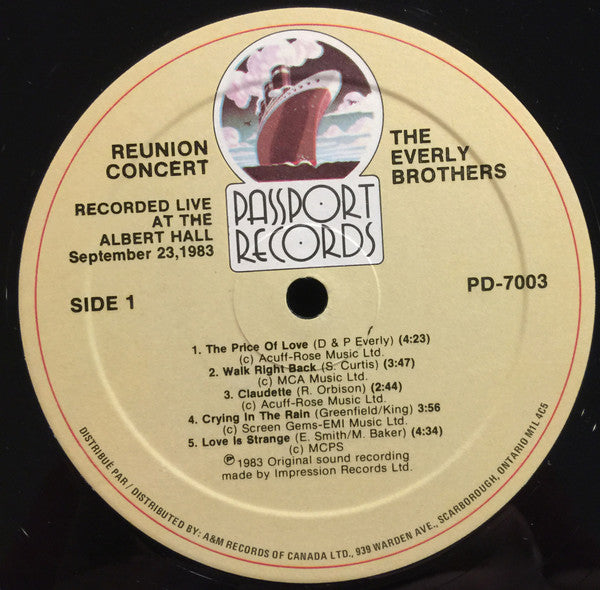 The Everly Brothers* : Reunion Concert (2xLP, Album, Gat)