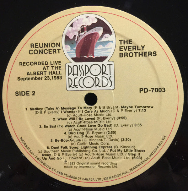 The Everly Brothers* : Reunion Concert (2xLP, Album, Gat)