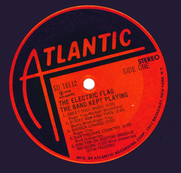The Electric Flag : The Band Kept Playing (LP, Album, Ric)
