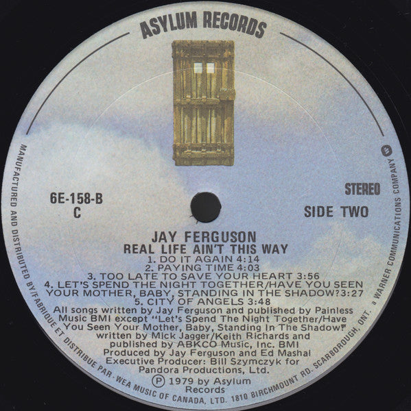 Jay Ferguson : Real Life Ain't This Way (LP, Album)