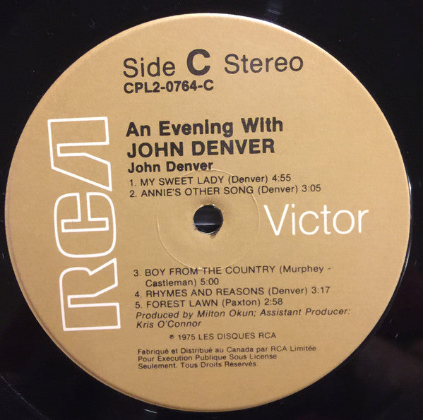 John Denver : An Evening With John Denver (2xLP, Album, RE, Gat)
