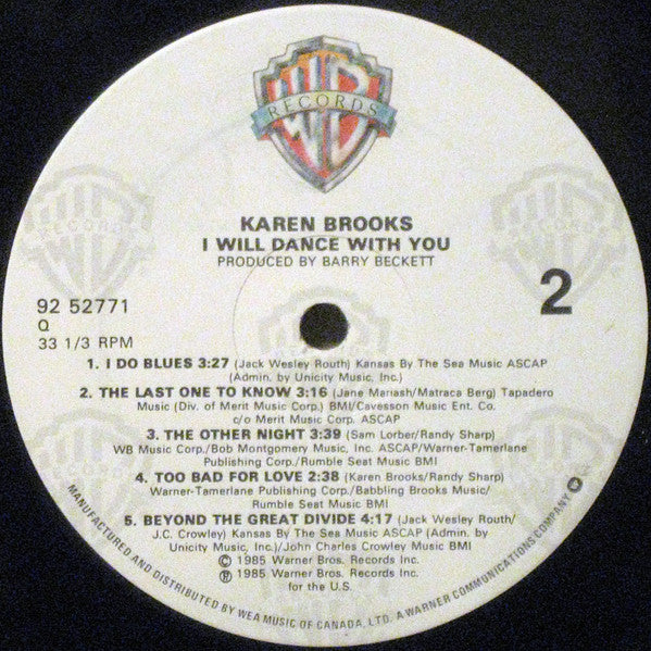 Karen Brooks : I Will Dance With You (LP, Album)