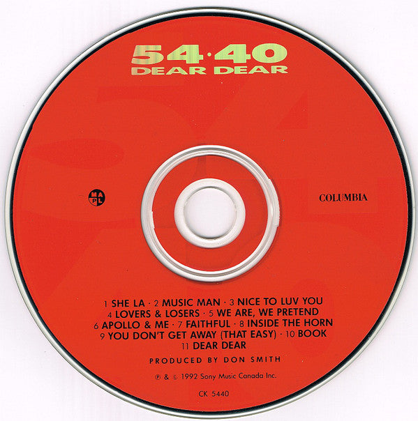 54-40 : Dear Dear (CD, Album)