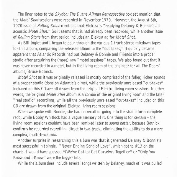 Delaney & Bonnie & Friends : Motel Shot (Expanded Edition) (CD, Album, RE, RM)