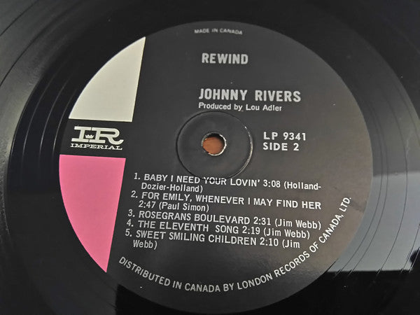 Johnny Rivers : Rewind (LP, Album, Mono, Gat)