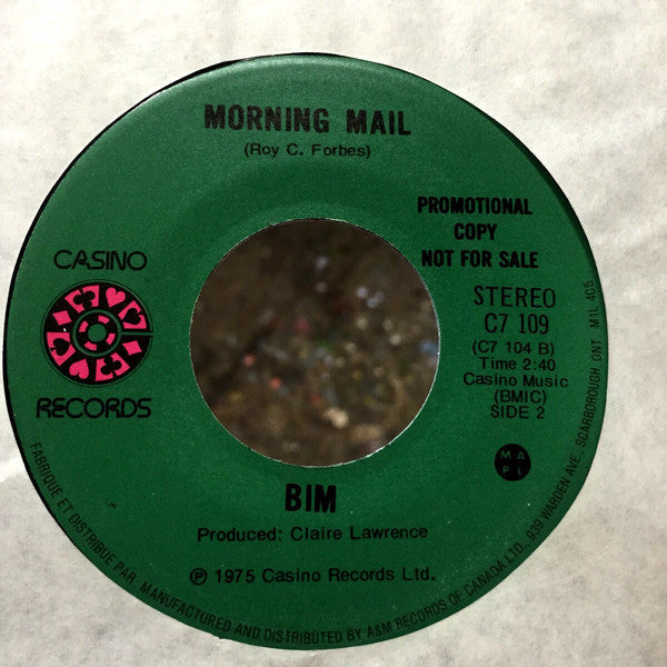 Bim (8) : Can't Catch Me/Morning Mail (7", Promo)