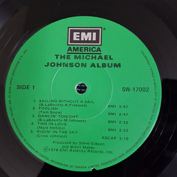 Michael Johnson (5) : The Michael Johnson Album (LP, Album)