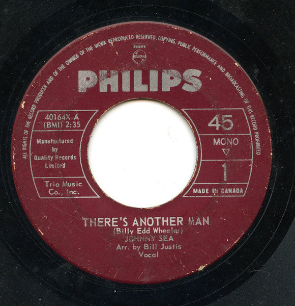 Johnny Sea : There's Another Man / My Baby Walks All Over Me (7", Single)