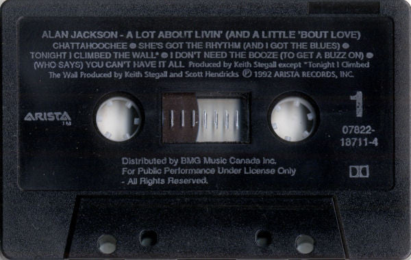 Alan Jackson (2) : A Lot About Livin' (And A Little 'Bout Love) (Cass, Album, Dol)
