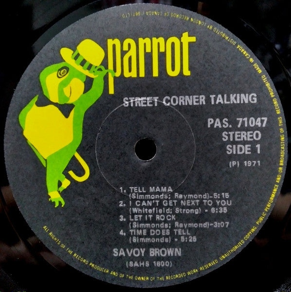 Savoy Brown : Street Corner Talking (LP, Album, RE, Lon)