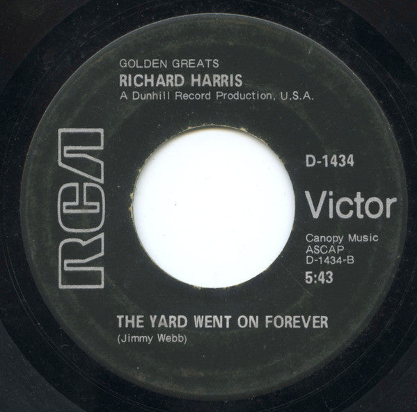 Richard Harris : Mac Arthur Park / The Yard Went On Forever (7", RE)