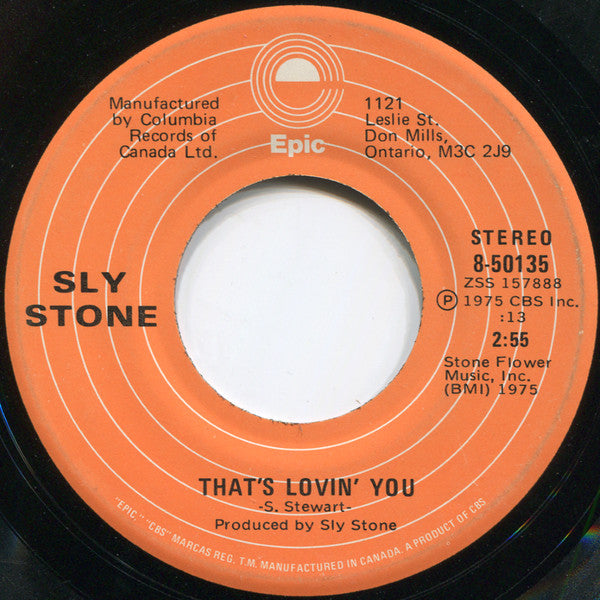 Sly Stone : I Get High On You (7", Single)