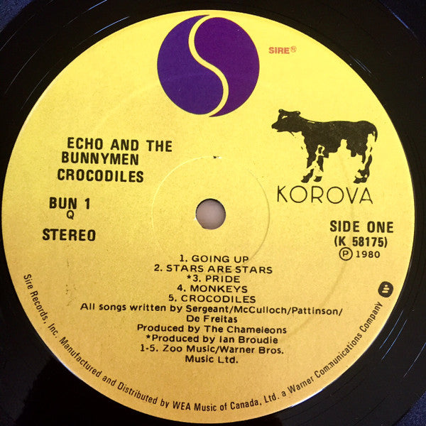 Echo And The Bunnymen* : Crocodiles (LP, Album, Qua)