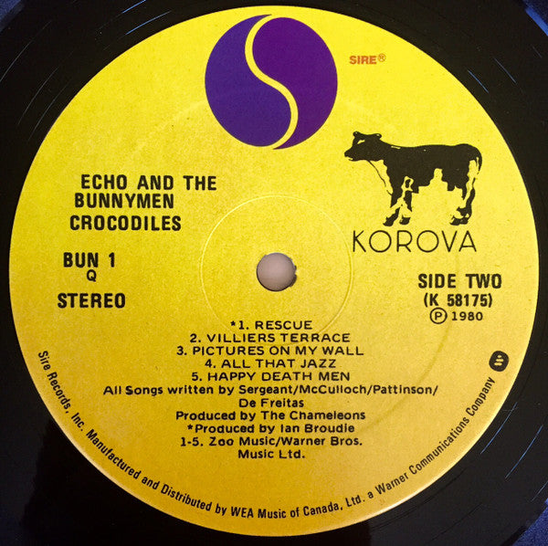 Echo And The Bunnymen* : Crocodiles (LP, Album, Qua)
