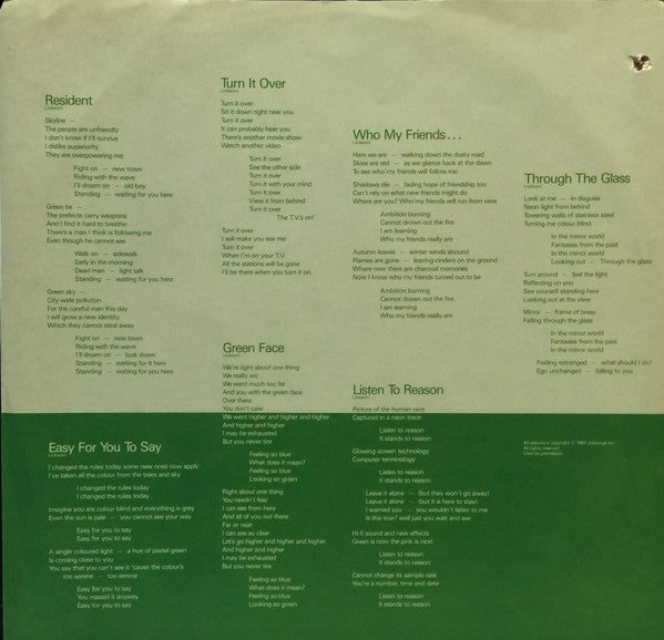 Eddie Jobson / Zinc (3) : The Green Album (LP, Album)