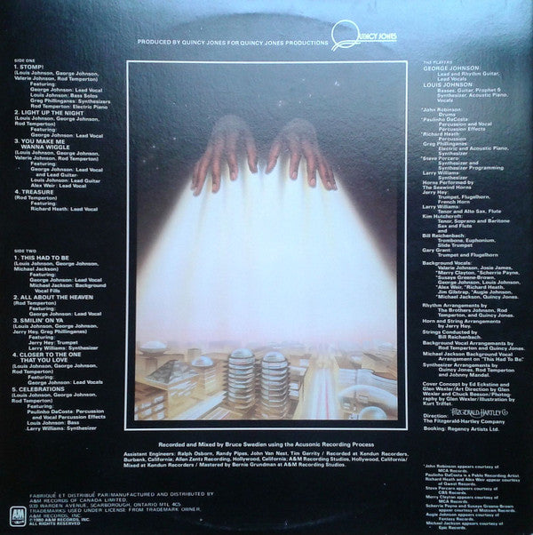Brothers Johnson : Light Up The Night (LP, Album, Gat)