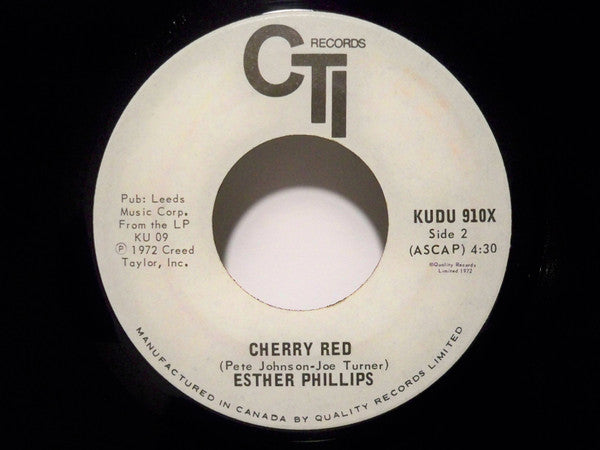 Esther Phillips : I've Never Found A Man (To Love Me Like You Do) / Cherry Red (7", Single)