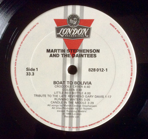 Martin Stephenson And The Daintees : Boat To Bolivia (LP, Album)