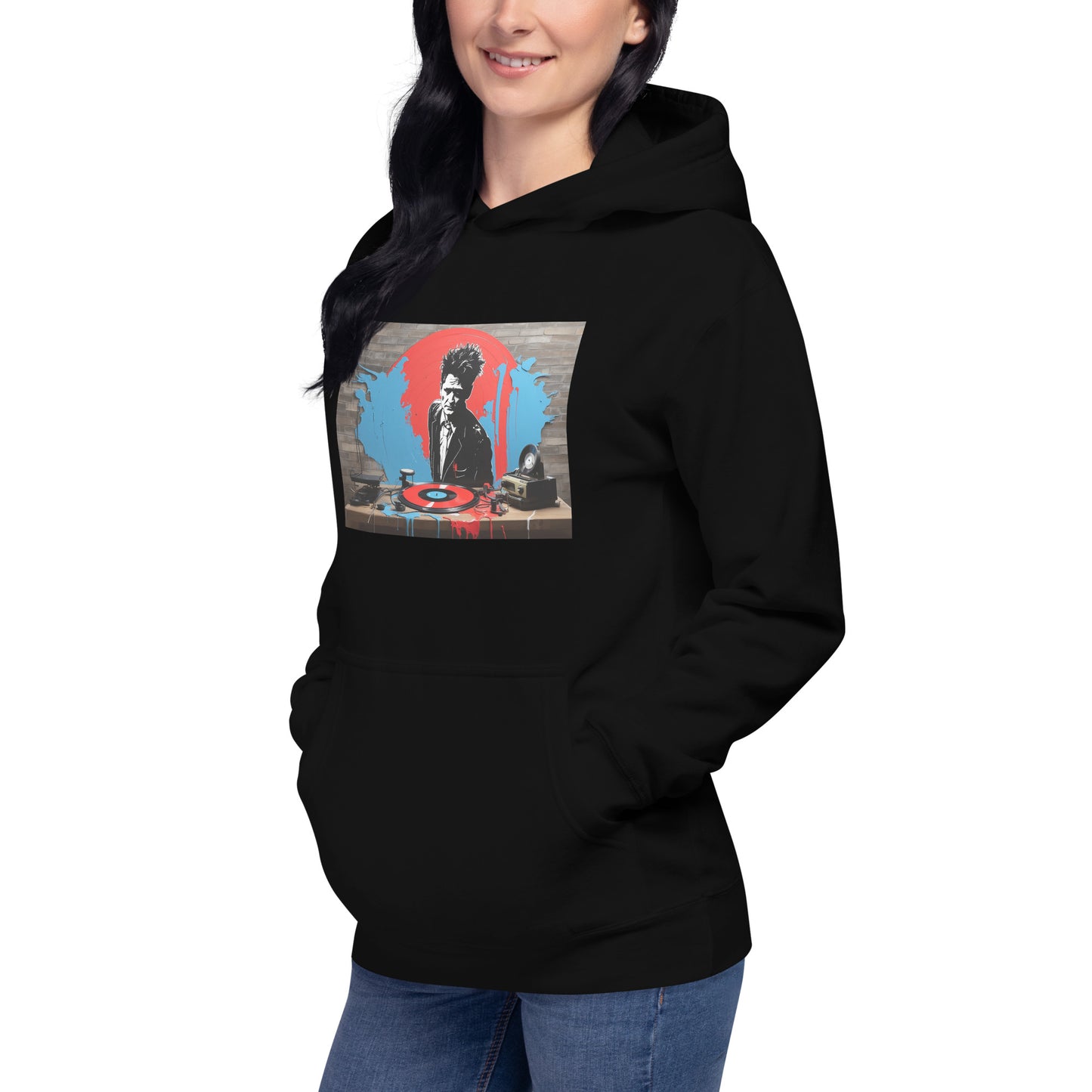 Mile High Blue and Red Splatter Hoodie