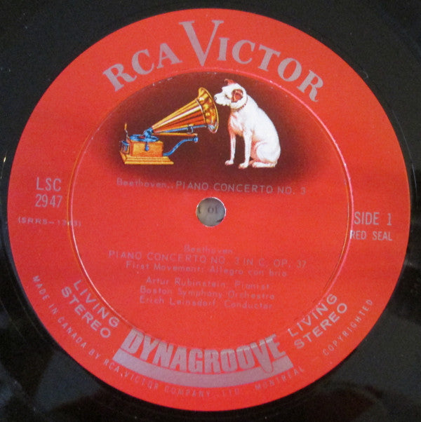 Arthur Rubinstein, Erich Leinsdorf : Beethoven Piano Concerto No. 3 (LP)