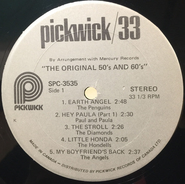 Various : The Original 50's And 60's (LP, Comp)