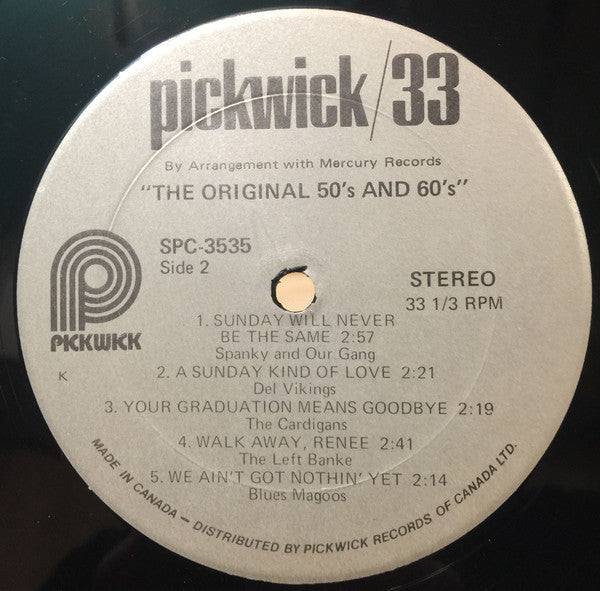 Various : The Original 50's And 60's (LP, Comp)