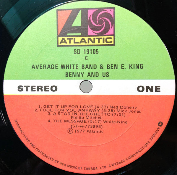 Average White Band & Ben E. King : Benny And Us (LP, Album)