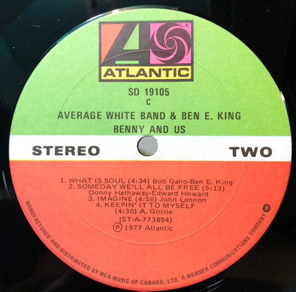 Average White Band & Ben E. King : Benny And Us (LP, Album)