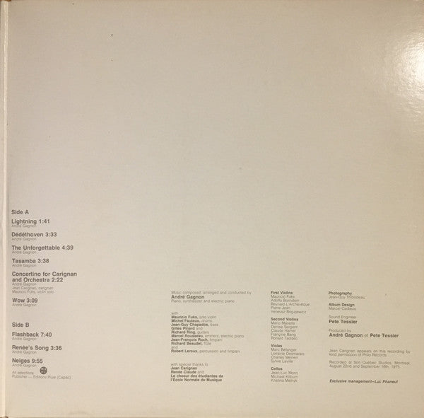 André Gagnon : Neiges (LP, Album, Gat)