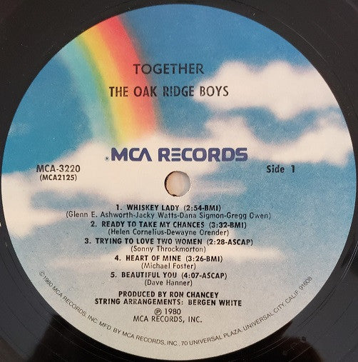 The Oak Ridge Boys : Together (LP, Album, Pin)