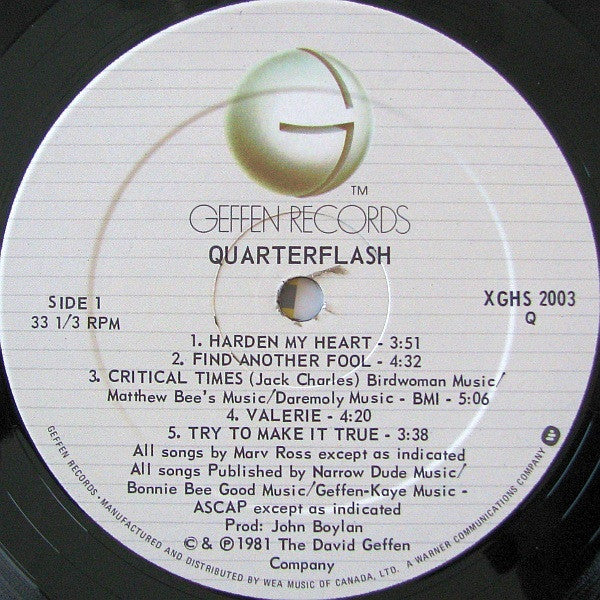 Quarterflash : Quarterflash (LP, Album)