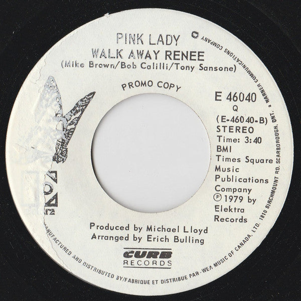 Pink Lady : Kiss In The Dark / Walk Away Renee (7", Single, Promo)