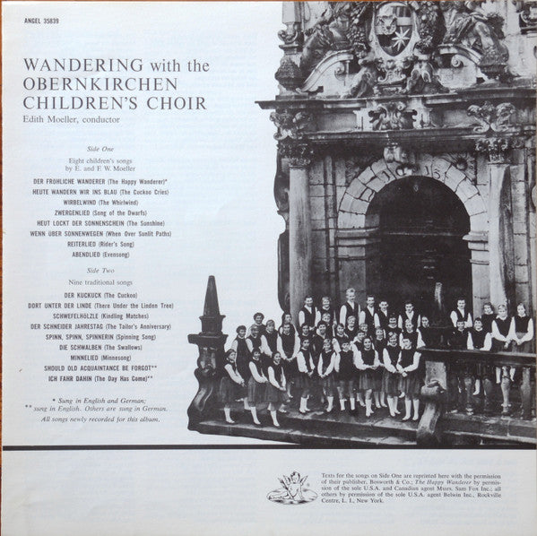 Obernkirchen Children's Choir Conducted By Edith Moeller* : Wandering With The Obernkirchen Children's Choir (LP, Album, Mono)
