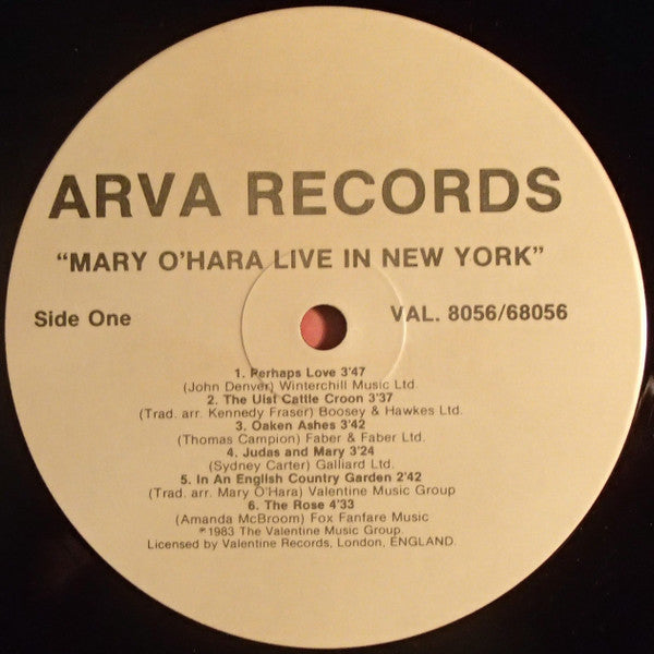 Mary O'Hara : Mary O'Hara Live In New York (LP, Album)
