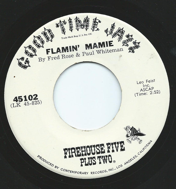 Firehouse Five Plus Two : Hot Lips / Flamin' Mamie (7")