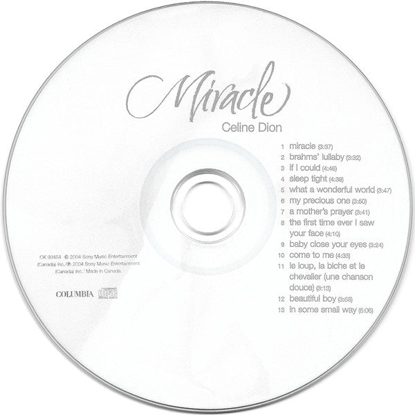Céline Dion : Miracle (CD, Album)