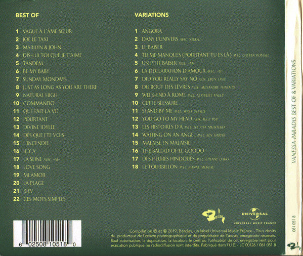 Vanessa Paradis : Best Of & Variations (2xCD, Comp, Dig)